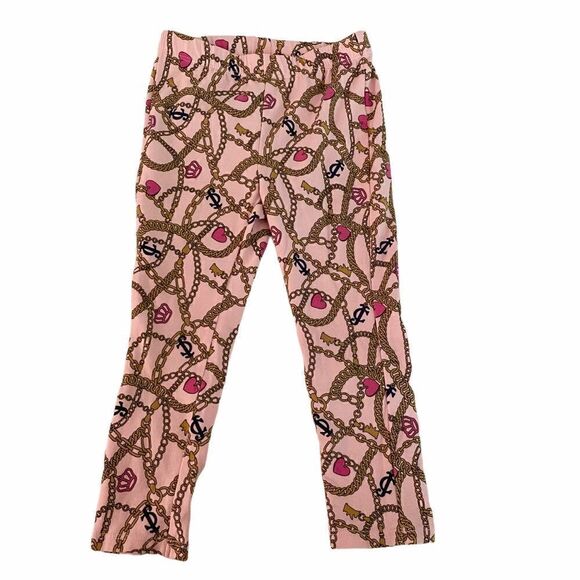 Girls 3T Juicy Couture Pink Chain & Locket Legging - Picture 1 of 6